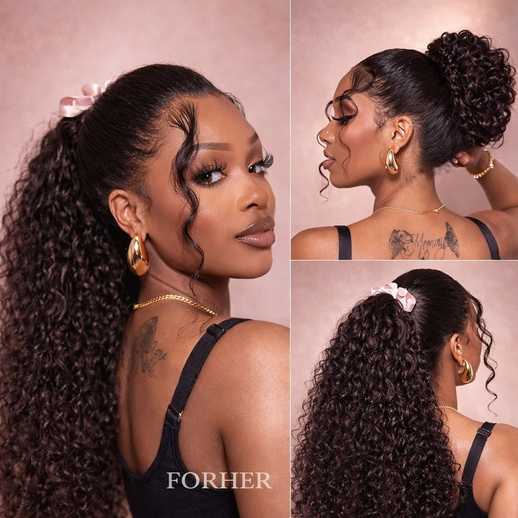 360° HD Lace Glueless Wig – Adjustable Invisi-Strap Forher