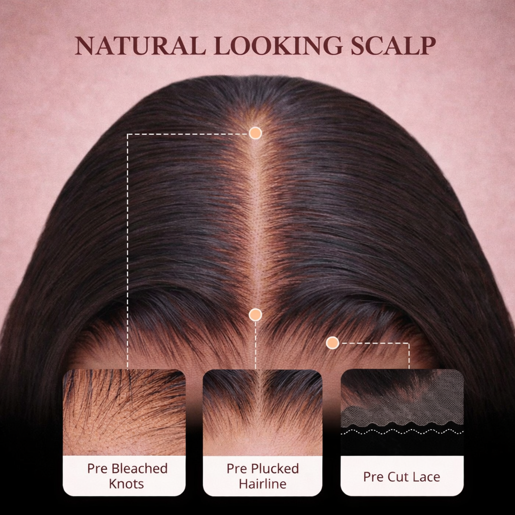 360° HD Lace Glueless Wig – Adjustable Invisi-Strap Forher