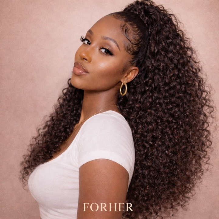 360° HD Lace Glueless Wig – Adjustable Invisi-Strap Forher