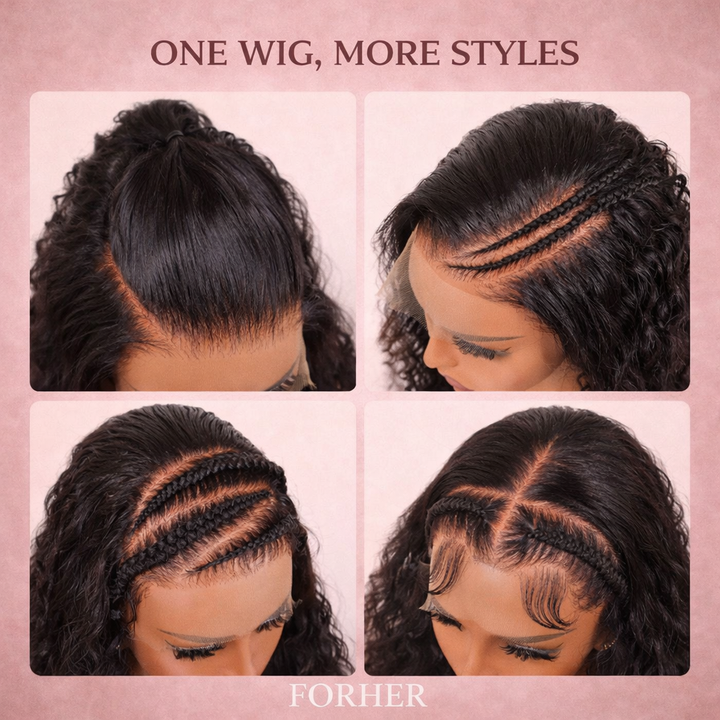 360° HD Lace Glueless Wig – Adjustable Invisi-Strap Forher