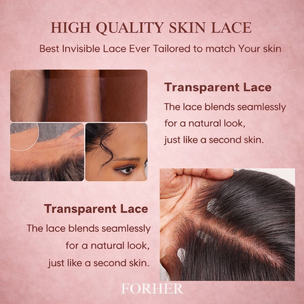 360° HD Lace Glueless Wig – Adjustable Invisi-Strap Forher