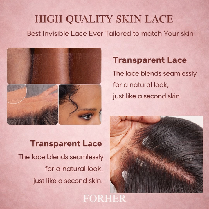 360° HD Lace Glueless Wig – Adjustable Invisi-Strap Forher